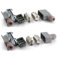 Connecteur Rectangulaire Étanche IP65 Robuste BYLJQ HDC-HE-016 020 avec Capot Métallique pour Câblage Externe d'Équipements Industriels