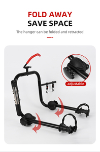 <span class=keywords><strong>Porte</strong></span>-vélos universel pliable en fer pour voiture, support de montage pour les voyages et les trajets, hayon, berline, monospace - Product Image 3