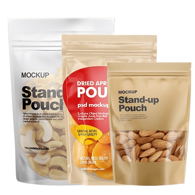 Custom Printing Stand up Ziplock Pouch Mylar Bags, Custom Recyclable Standup Pouch, Customised Bolsa Doypack Stand up Pouch Bag