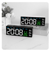 Reloj Despertador Digital LED Inteligente con Recordatorio de Pastillas, Pantalla de Temperatura, Acabado de Espejo, Reloj de Escritorio para Personas Mayores y Decoración del Hogar