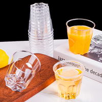 Gobelets jetables transparents en PS personnalisables BST pour usage domestique, multi-tailles, écologiques, résistants aux hautes températures, pour jus, eau, café
