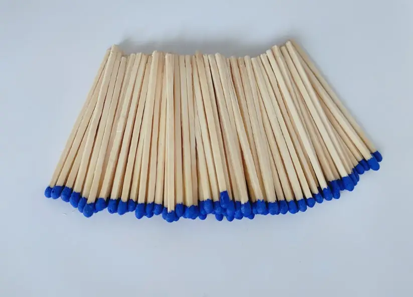 Bulk wood in different lengths and different colors  lower MOQ and price  wholesale price of match sticks