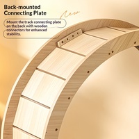 Roue d'exercice pour chat en bois naturel écologique avec bois et peluche pour tous les chats – Idéale pour arbre à chat et griffoir