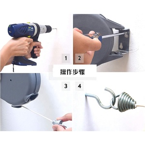 Nhiệm vụ nặng nề ngoài trời di động có thể thu vào quần áo khô dòng nối dài rửa dây với Treo Tường dây quần áo tổ chức - Product Image 4