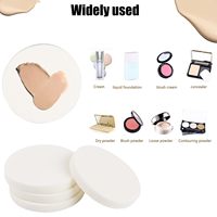 Éponge de maquillage en latex NR blanc, ronde/carrée, lavable, douce et confortable, pour fond de teint et cosmétiques