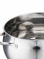 Batterie de cuisine moderne de 6 pièces en acier inoxydable avec couvercle en verre durable écologique et allant au four pour une utilisation à la maison avec une cuisinière à gaz