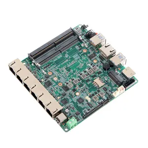 Placa-mãe Intel Celeron Core i3/i5/i7 Nano ITX para computador industrial 6 Lan Linux X86 Pfsense Firewall, peça principal