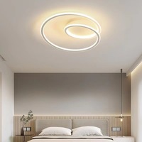 Plafonnier LED carré minimaliste moderne nordique, lampe design personnalisée pour chambre principale et bureau