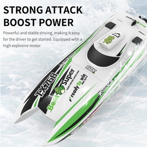 เรือบังคับวิทยุ SJY-TX768 2.4G เรือเทอร์โบเจ็ท ความเร็วสูง 30 กม./ชม. กันน้ำ สำหรับเด็ก มอเตอร์ไร้แปรงถ่าน ของเล่นฤดูร้อน พร้อมแบตเตอรี่ - Product Image 3
