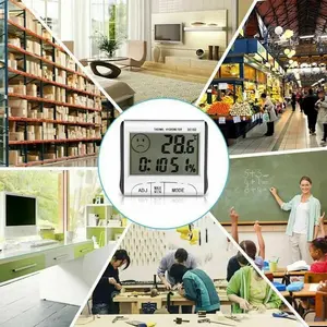 Digitales Aquarium Thermometer Hygrometer Luft feuchtigkeit Kabel gebundene Wetters tation Innen-Außen-Temperatur <span class=keywords><strong>sensor</strong></span> LCD-Anzeige sonde OEM - Product Image 4