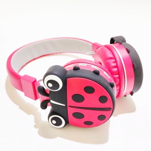 Auriculares inalámbricos con diseño de mariquita milagrosa para niños, auriculares BT para niños, novedad - Product Image 5