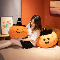Coussin Citrouille d'Halloween Mignon et Créatif, Jouet en Peluche Rond de Forme Irrégulière avec Rembourrage en Coton PP pour Bébés de 0 à 24 Mois