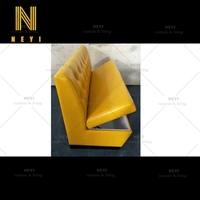 Muebles Modernos Personalizados al por Mayor, Sillas de Cuero Amarillo para Restaurante, Sofás Redondos, Cabinas de Espera NEYI