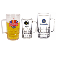 Offre Spéciale – Chope à Bière en Plastique Qualité Alimentaire avec Logo Personnalisé, Sans BPA, Incassable, avec Poignée, Idéale pour Bars et Fêtes