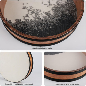 Tambor de Ondas Oceánicas de Piel Natural de 16/18/20/22 Pulgadas con Cuentas Ondulantes, Sonido Marino, Percusión Manual para Baño de Sonido ASMR - Product Image 3