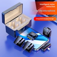 Micrófono Lavalier Inalámbrico 4 en 1 H12 con Estuche de Carga, Reducción de Ruido, Clip Doble, Plug & Play para iPhone y Android, Vlog, Transmisión en Vivo