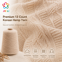 Fil à tricoter et à tisser coréen 13NM aspect lin, 50% coton peigné, 50% viscose, respirant, pour l'été, couleur personnalisée, fourniture directe usine