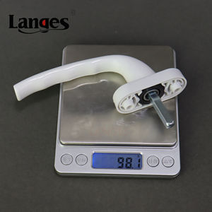 Poignée de porte à <span class=keywords><strong>battant</strong></span> blanche imperméable à l'eau en plastique aluminium inclinable tourner un seul point ouvert poignée de fenêtre pivotante - Product Image 2