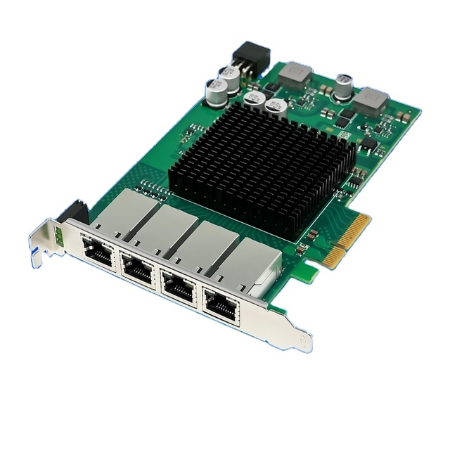 Intel I350-T4 Quad Port Gigabit Ethernet PCIe X4 Industrial Vision LAN Card 10/100/1000Mbps Server Adapter