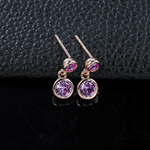 925 silver powder sapphire <b>earrings</b> pendant <b>earrings</b> - Product Image 2