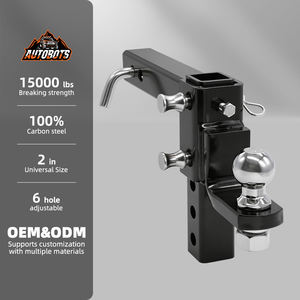 <span class=keywords><strong>Attelage</strong></span> de <span class=keywords><strong>remorque</strong></span> réglable pour récepteur de 2 pouces, chute de 6 pouces, montage sur rail pour <span class=keywords><strong>boule</strong></span> d'<span class=keywords><strong>attelage</strong></span>, capacité de 15 000 lb, boules de 2 et 2-5/16 pouces - Product Image 1