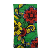 Kain Cetak Lilin Afrika Hollandais Polyester Penetrasi Ganda 90gsm Khusus 6 Yard untuk Pembuatan Pakaian Wanita Sehari-hari Ankara