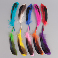Plumes de canard naturelles, durables et vibrantes en gros, 120 pièces, plumes centrales de canard mallard en vrac pour la décoration de chapeaux et l'artisanat