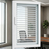 Système de stores en verre à commande magnétique, volets en aluminium, écran en verre trempé pour salle de bain, chambre à coucher, bureau