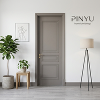 Porte intérieure en bois massif E0 Eco pour armoire et placard, surface lisse entièrement peinte, idéale pour location à court terme, porte en bois en gros