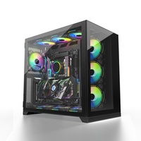 NEW 360 Water Cooling Gamer ATX MATX Powerful Aluminum Alloy Mid Tower Gaming Computer Case with Tempered Glass Side Panel