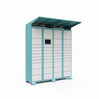 Casier intelligent en acier Linqu pour extérieur, personnalisé, étanche, résistant à la rouille, assemblé, multi-portes, avec serrure électronique haute fréquence