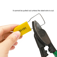 100 cadenas en plastique numérotés, scellés de sécurité, cadenas en plastique pour compteurs électriques, scellés jetables anti-effraction, jaunes