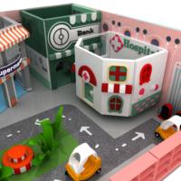 Maison de jeu pour enfants aux couleurs vives, structure robuste, divertissante et éducative, zone de jeu intérieure, équipement de terrain de jeu intérieur