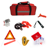 Alito Offre Spéciale Kit de sécurité automobile d'assistance routière Kit d'urgence pour voiture avec câble de rappel Triangle d'avertissement comprenant une trousse de premiers soins