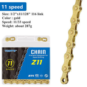 <span class=keywords><strong>Cadena</strong></span> <span class=keywords><strong>dorada</strong></span> <span class=keywords><strong>para</strong></span> <span class=keywords><strong>bicicleta</strong></span> de montaña, 7-8 S / 9 S/ 10 S/ 11 - Product Image 5