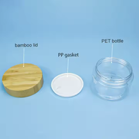 Récipient en plastique PET Pots de crème givrée avec couvercle 250ml 500ml 100ml Capacités pour soins de la peau Poudre libre Rouge à lèvres Couleur personnalisée