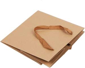 Sacs en papier kraft écologiques personnalisés pour supermarchés, avec poignée, pour cadeaux, vente en gros - Product Image 4