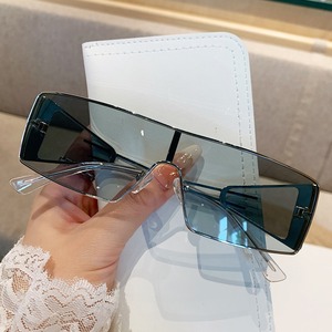 Lunettes de soleil Y2K Shield à monture intégrale UV400 pour femmes, protection solaire, style tendance - Product Image 3