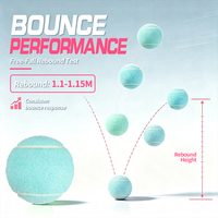 Balles de tennis en feutre multicolores de haute qualité - Durables, écologiques, rebondissent de 130 à 138 cm, logo personnalisé