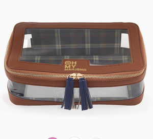 Sac de rangement de luxe moderne pour Mahjong, écologique, durable, imperméable, pliable, en PVC transparent, avec fermeture éclair de style américain et franges, pour <span class=keywords><strong>poker</strong></span> - Product Image 4