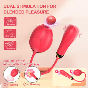 LOTUSIF Wholesale Sextoys Sucking Vibrator With Dildo Telescopic Vibrator G-spot Stimulator Clitoris Vibrator Sex <b>Toys</b> for Woman - Product Image 4