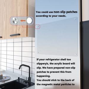 Tableau blanc magnétique en acrylique transparent pour réfrigérateur, effaçable à sec, portable, écologique, tableau <span class=keywords><strong>de</strong></span> notes vierge, liste <span class=keywords><strong>de</strong></span> choses à faire, planificateur <span class=keywords><strong>de</strong></span> repas, tableau des tâches, pour adultes - Product Image 4