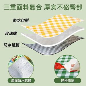 Tapete de Picnic Doormate, Rectangular, a Cuadros Amarillos, Resistente a la Humedad, para Uso en Exteriores, Primavera, Playa, Camping, Portátil - Product Image 5