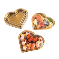Goedkope voedselveilige snoep- en fruitverpakking, hartvormige doos, kersen, plastic cadeaudoos, sushi verpakking met deksel
