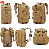 Mochila Táctica para Gimnasio, Venta al por Mayor, 25L, Camuflaje Digital, Impermeable, para Laptop, Camping, Senderismo, Forro de Nailon, Cierre de Cremallera