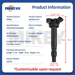 Bobine d'allumage MIKEY 9091902238 pour Lotus Exige <span class=keywords><strong>Elise</strong></span>, remplacement pour UF314 88970216, haute qualité, en stock, pièces automobiles en gros - Product Image 3