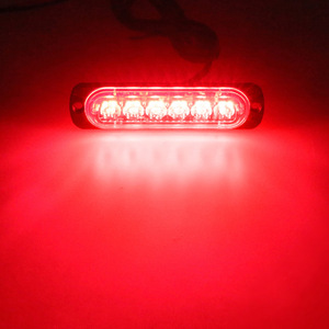 Luz de advertencia de 6 LED, 12-24V, luz intermitente ultrafina para coche, camión, motocicleta, montaje en pared, pantalla LED de plástico Ip65 - Product Image 2