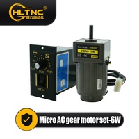 Moteur à courant alternatif 6W 220V à vitesse réglable 0-470 tr/min avec boîte de vitesses et contrôleur de régulateur pour l'automatisation industrielle
