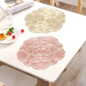 Flower shape placemats Nordic under placemat modern gold silver table plate mat