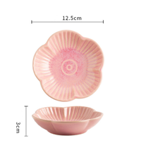 Assiette en céramique créative en forme de fleur, plateau à bijoux polyvalent, bol à sauce, porte-bougie pour la maison, la cuisine et la décoration de table